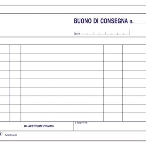 BUONI DI CONSEGNA – BLOCCO 50/50 FOGLI AUTORICALCANTE – 11,5X16,5 CM