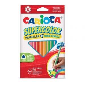 CARIOCA PASTELLI  SUPERCOLOR MAXI TRIANGOLARI 12 PZ