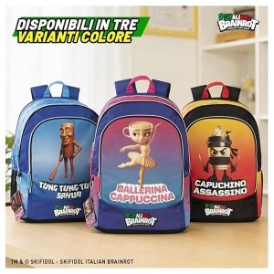 ZAINO SCUOLA ORG. ITALIAN BRAINROT SKIFIDOL